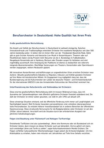 Cover Berufsorchester in Deutschland