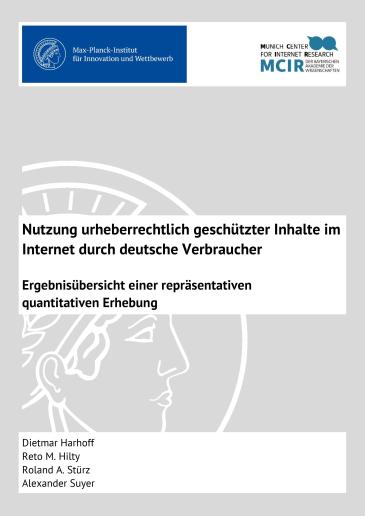 Cover der Studie Nutzung urheberrechtlich geschützter Inhalte