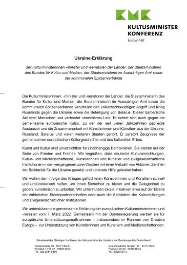 Titel Ukraine-Erklärung