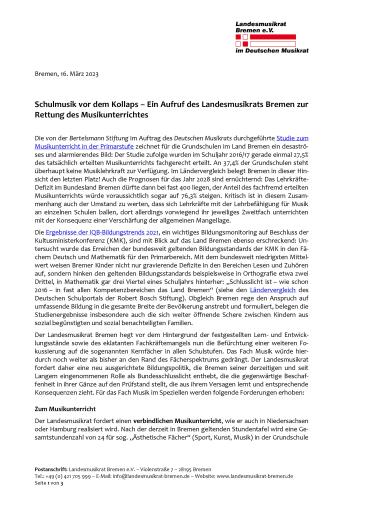 Cover Schulmusik vor dem Kollaps