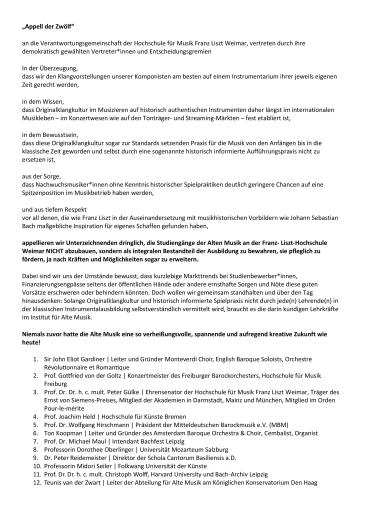 Cover Appell der Zwölf