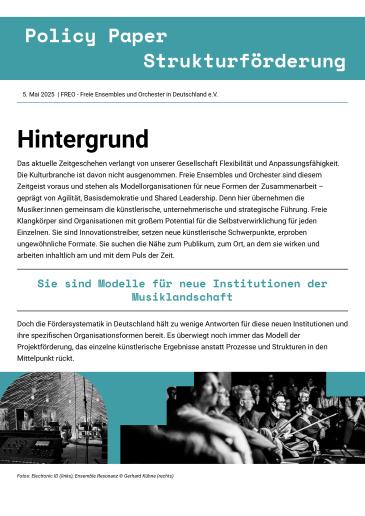 Cover Policy Paper von FREO
