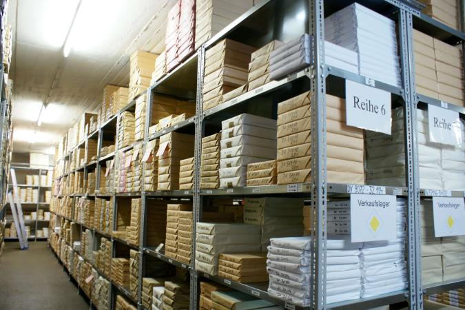 Verkauflager bei Breitkopf & Härtel