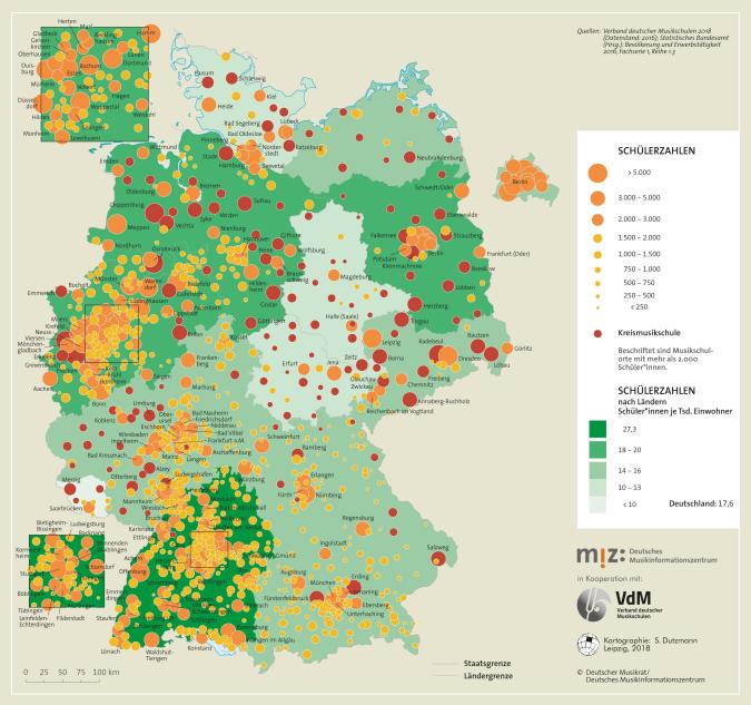 Karte der VdM-Musikschulen