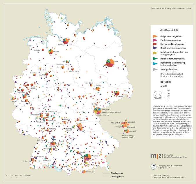 Karte: Musikinstrumentenbau
