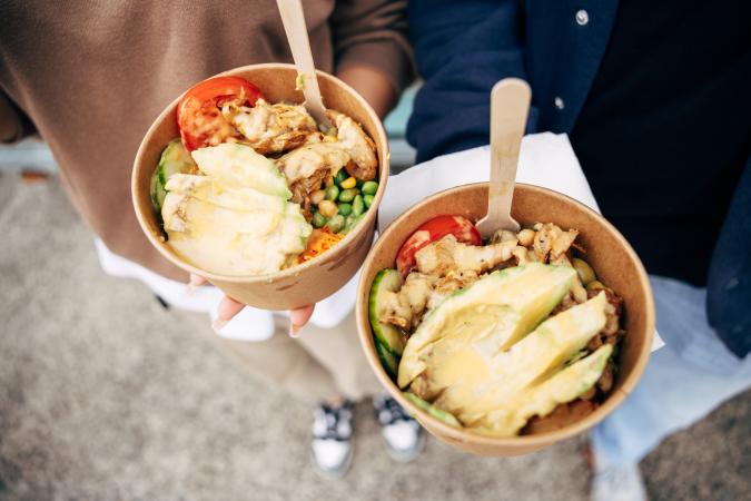 Veganes Essensangebot beim "Labor Tempelhof"
