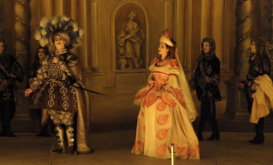 Oper Radamisto in historischen Kostümen im Staatstheater Karlsruhe 2009