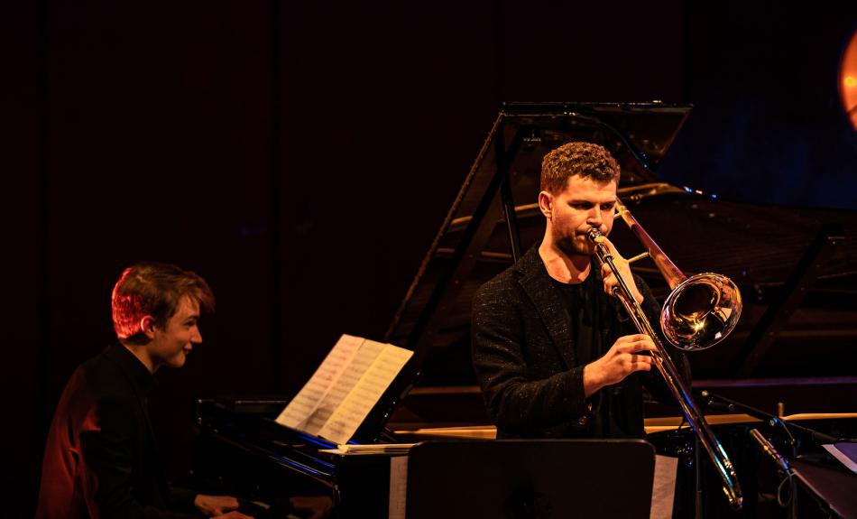 Der Posaunist Samuel Restle im Konzert
