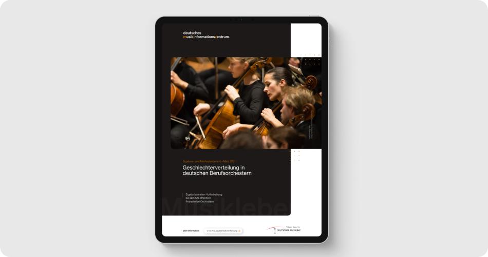 Abbildung: Cover der Studie „Geschlechterverteilung in deutschen Berufsorchestern“