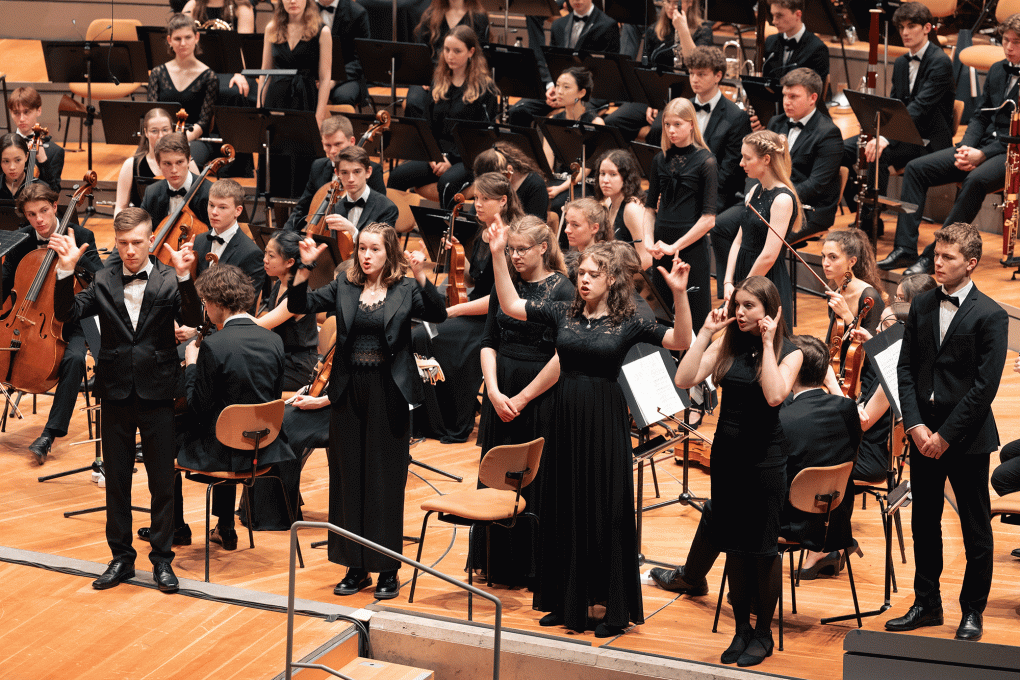Präsentation des Heiligenstädter Testaments in Gebärdensprache beim Konzert in der Berliner Philharmonie