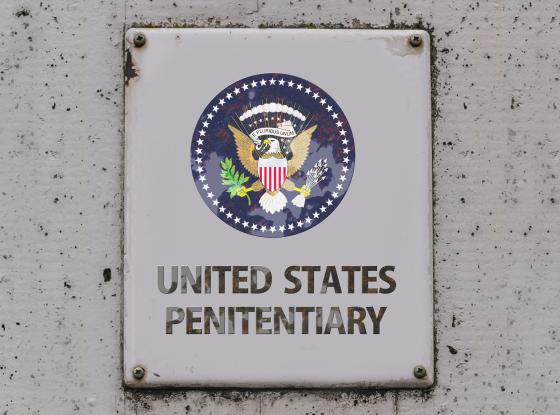 US-amerikanisches Gefängnisschild